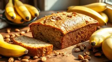 Pão de banana com castanhas